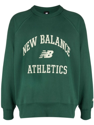

Athletics Varsity logo-embroidered cotton sweatshirt, New Balance Athletics Varsity logo-embroidered cotton sweatshirt