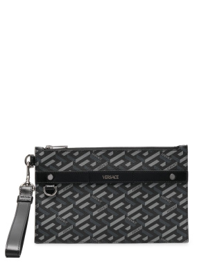 

Monogram-pattern clutch bag, Versace Monogram-pattern clutch bag
