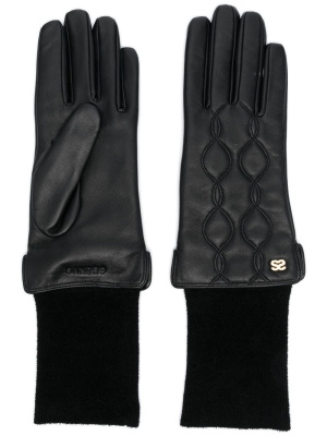 

Logo-plaque leather gloves, SANDRO Logo-plaque leather gloves