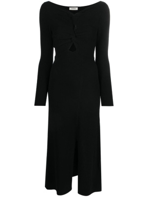 

V-neck knitted midi dress, SANDRO V-neck knitted midi dress