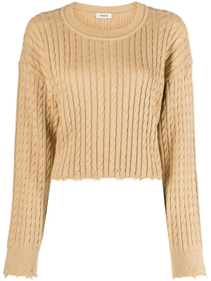 

Cable-knit cropped jumper, SANDRO Cable-knit cropped jumper