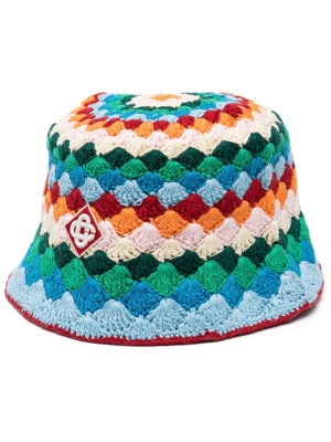 

Logo-patch crochet bucket hat, Casablanca Logo-patch crochet bucket hat