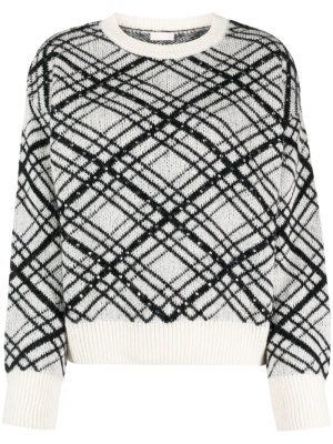 

Check-pattern round-neck jumper, LIU JO Check-pattern round-neck jumper