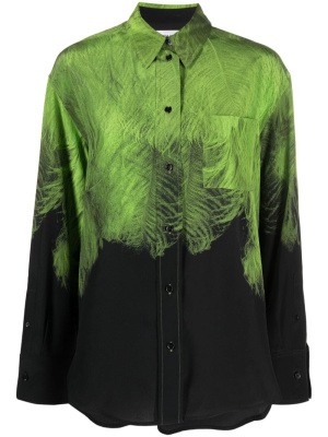 

Feather-print silk shirt, Victoria Beckham Feather-print silk shirt