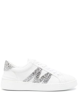 

Glitter-detail lace-up sneakers, Moncler Glitter-detail lace-up sneakers