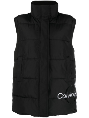 

Logo-print puffer gilet, Calvin Klein Jeans Logo-print puffer gilet