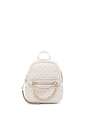 

Mini monogram-print leather backpack, Michael Michael Kors Mini monogram-print leather backpack