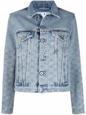 

Monogram-print denim jacket, Off-White Monogram-print denim jacket