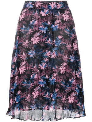 

Floral-print midi skirt, GANNI Floral-print midi skirt