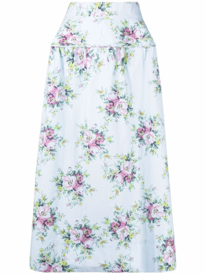 

Floral print high-waisted skirt, GANNI Floral print high-waisted skirt
