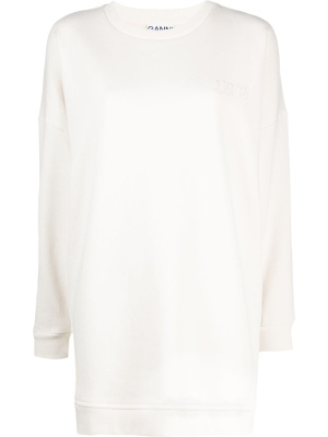 

Logo-embroidered sweatshirt, GANNI Logo-embroidered sweatshirt