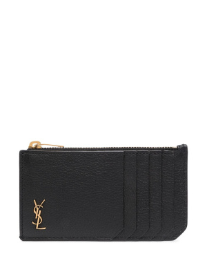 

Logo-plaque zip-fastening cardholder, Saint Laurent Logo-plaque zip-fastening cardholder