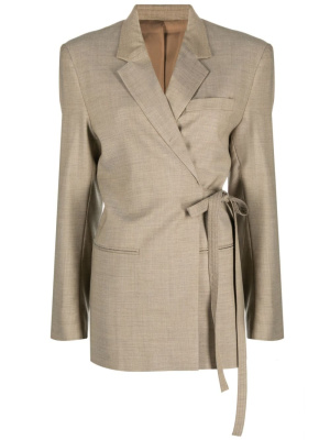 

Tied-waist wool blazer, TOTEME Tied-waist wool blazer