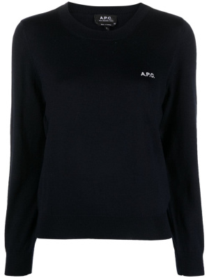 

Virginie logo-embroidered jumper, A.P.C. Virginie logo-embroidered jumper