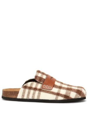 

Check-print flat mules, JW Anderson Check-print flat mules