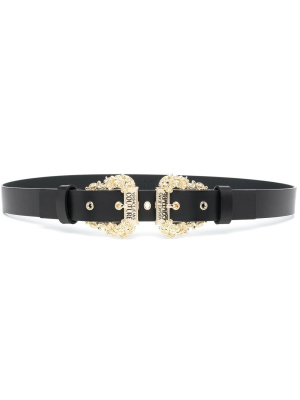 

Double buckle-fastening leather belt, Versace Jeans Couture Double buckle-fastening leather belt