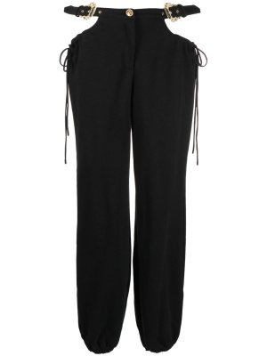 

Cut-out detail buckled trousers, Versace Jeans Couture Cut-out detail buckled trousers