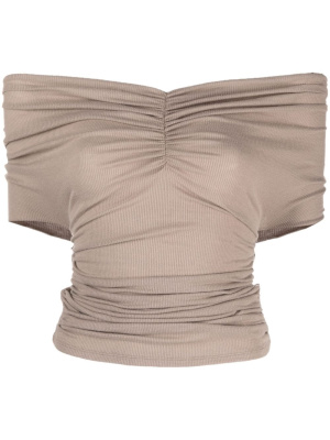 

Off-shoulder ruched blouse, MISBHV Off-shoulder ruched blouse