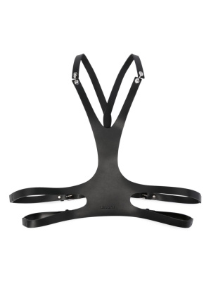 

Logo-debossed leather harness, MISBHV Logo-debossed leather harness