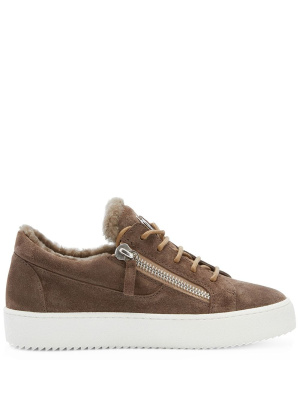 

Gail sheepskin trim sneakers, Giuseppe Zanotti Gail sheepskin trim sneakers