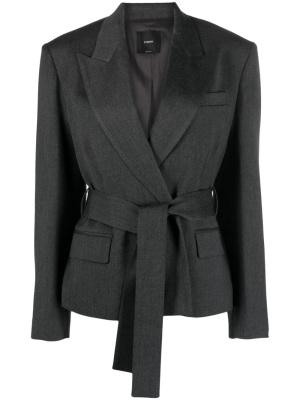 

Tie-waist wool-blend blazer, PINKO Tie-waist wool-blend blazer