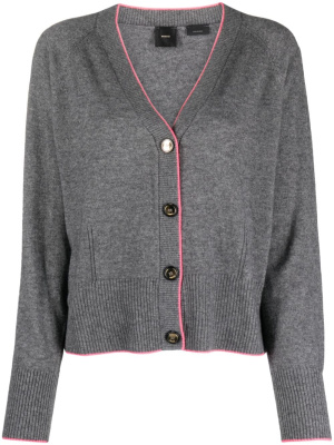 

Piped-trim wool-blend cardigan, PINKO Piped-trim wool-blend cardigan