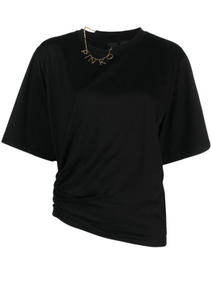 

Logo-lettering cotton T-shirt, PINKO Logo-lettering cotton T-shirt
