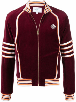 

Logo-patch zipped sweatshirt, Casablanca Logo-patch zipped sweatshirt