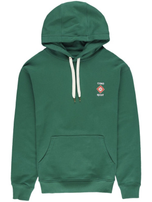 

Logo-print organic-cotton hoodie, Casablanca Logo-print organic-cotton hoodie