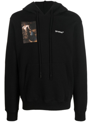 

Caravaggio-print drawstring hoodie, Off-White Caravaggio-print drawstring hoodie