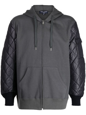 

Panelled zip-up hooded jacket, Comme Des Garçons Homme Panelled zip-up hooded jacket