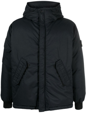 

Compass-patch hooded padded jacket, Stone Island Compass-patch hooded padded jacket