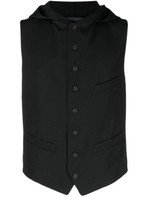 

Hooded button-fastening waistcoat, Yohji Yamamoto Hooded button-fastening waistcoat