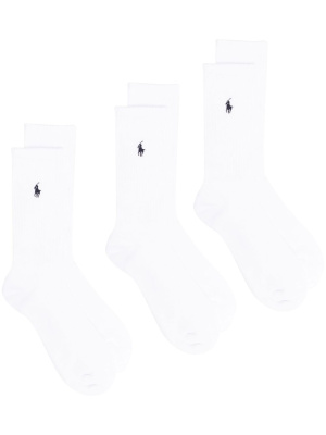 

Three-pack Polo Pony ankle socks, Polo Ralph Lauren Three-pack Polo Pony ankle socks