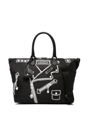 

Illustration-style print tote bag, Moschino Illustration-style print tote bag