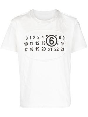 

Numbers-print cotton T-shirt, MM6 Maison Margiela Numbers-print cotton T-shirt