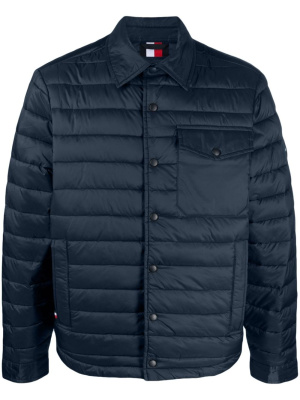 

Logo-patch padded shirt jacket, Tommy Hilfiger Logo-patch padded shirt jacket