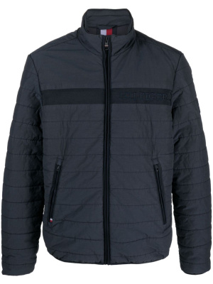 

Logo-embroidered padded jacket, Tommy Hilfiger Logo-embroidered padded jacket