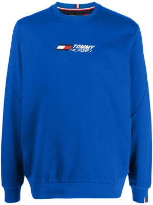 

Logo-print cotton sweatshirt, Tommy Hilfiger Logo-print cotton sweatshirt