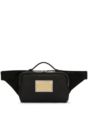 

Logo-plaque leather belt bag, Dolce & Gabbana Logo-plaque leather belt bag