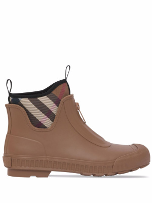 

Check neoprene rubber rain boots, Burberry Check neoprene rubber rain boots