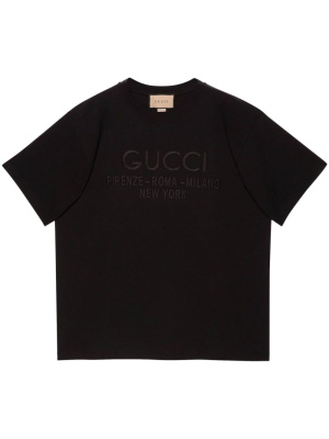 

Logo-embroidered cotton T-shirt, Gucci Logo-embroidered cotton T-shirt