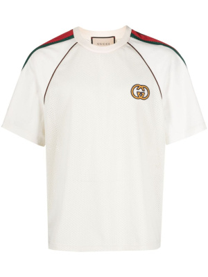 

GG-logo print mesh T-shirt, Gucci GG-logo print mesh T-shirt