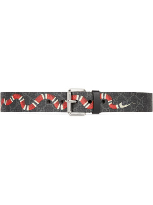 

GG-logo Kingsnake print belt, Gucci GG-logo Kingsnake print belt