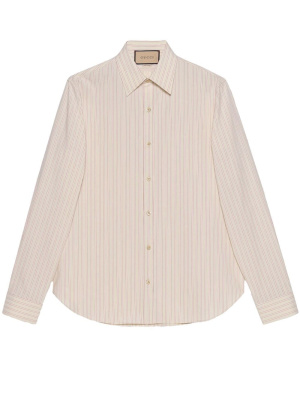 

Washed striped long-sleeve shirt, Gucci Washed striped long-sleeve shirt