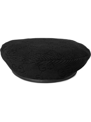 

GG cable-knit crochet beret, Gucci GG cable-knit crochet beret