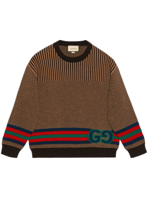 

Double G striped wool jumper, Gucci Double G striped wool jumper
