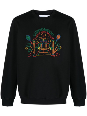 

Rainbow Crayon Temple organic-cotton sweatshirt, Casablanca Rainbow Crayon Temple organic-cotton sweatshirt