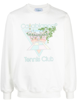 

Tennis Club-print organic cotton sweatshirt, Casablanca Tennis Club-print organic cotton sweatshirt
