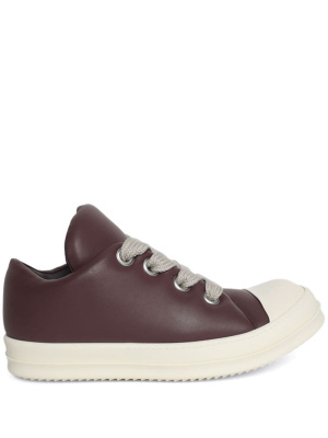 

Padded lace-up leather sneakers, Rick Owens Padded lace-up leather sneakers